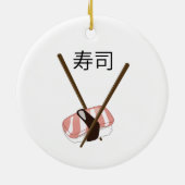 Sushi Chopsticks Keramik Ornament (Hinten)