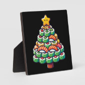 Sushi Christmas Tree - Funny Holiday Feinschmecker Fotoplatte (Vorderseite)