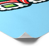 Sushi Christmas Tree - Funny Holiday Feinschmecker Poster (Ecke)