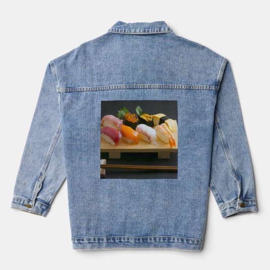 Sushi Classic – The Essence of Tradition in Denim Jeansjacke (Rückseite)