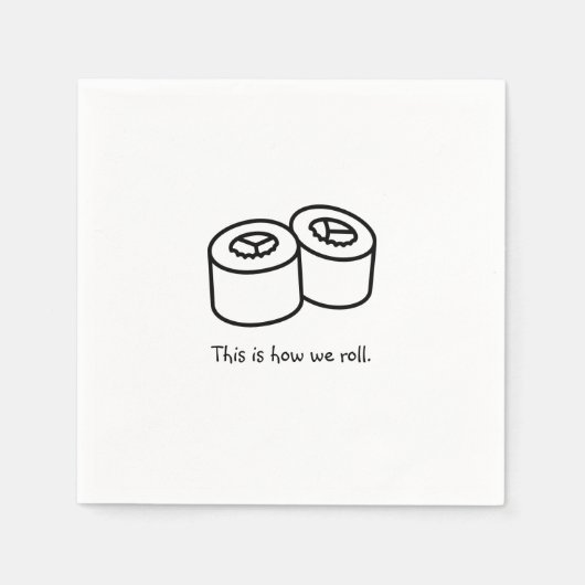 Sushi Cocktail Napkins Serviette (Vorderseite)