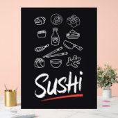 Sushi Collage Acrylschild (Hochzeit)