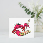 Sushi Crab Postkarte (Stehend Vorderseite)