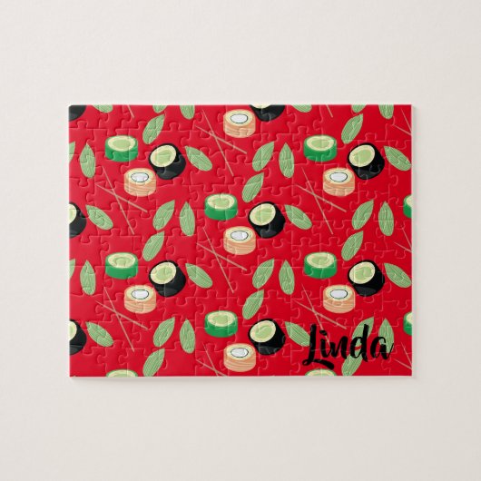 Sushi Cucumber Rolls Greenerity Asian Food Puzzle (Horizontal)