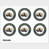 Sushi Custom Text Logo Icon Classic Round Sticker (Blatt)