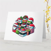 Sushi Delight - Festliche Weihnachtsgeschichte Karte (Gelbe Blume)