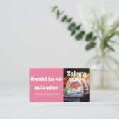 Sushi Delivery Discount Sale Angebot Visitenkarte (Stehend Vorderseite)