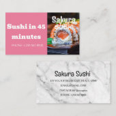 Sushi Delivery Discount Sale Angebot Visitenkarte (Vorne/Hinten)