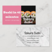Sushi Delivery Discount Sale Angebot Visitenkarte (Vorne/Hinten)