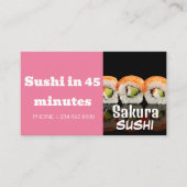 Sushi Delivery Discount Sale Angebot Visitenkarte (Vorderseite)