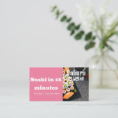 Sushi Delivery Discount Sale Angebot Visitenkarte (Stehend Vorderseite)