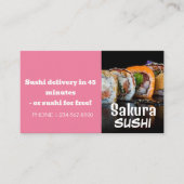 Sushi Delivery Discount Sale Angebot Visitenkarte (Vorderseite)
