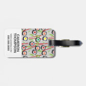 Sushi-Design-Muster| Monogramm Gepäckanhänger (Rückseite horizontal)