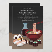 Sushi Dinner Einladung (Vorne/Hinten)