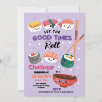 Sushi Dinner Girls Japanisch Geburtstagsparty Lila