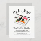 Sushi Dinner Party Einladungen (Vorne/Hinten)