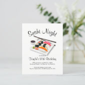 Sushi Dinner Party Einladungen (Stehend Vorderseite)