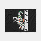Sushi Dinosaur T-rex Japanese Food Funny Sushi Rol Fleecedecke (Vorderseite (Horizontal))