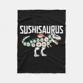 Sushi Dinosaur T-rex Japanese Food Funny Sushi Rol Fleecedecke (Vorderseite)