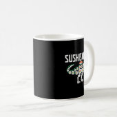 Sushi Dinosaur T-rex Japanese Food Funny Sushi Rol Kaffeetasse (VorderseiteRechts)