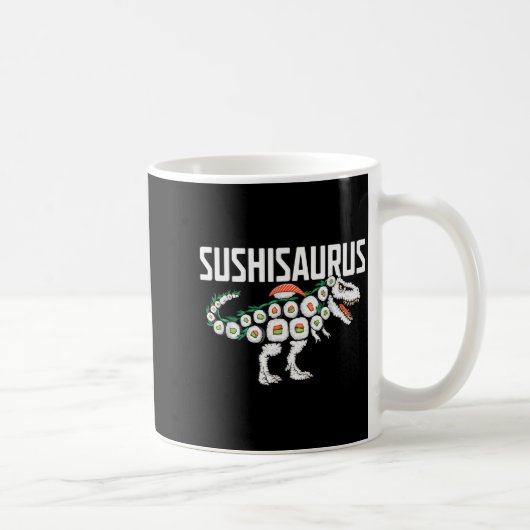 Sushi Dinosaur T-rex Japanese Food Funny Sushi Rol Kaffeetasse (Rechts)
