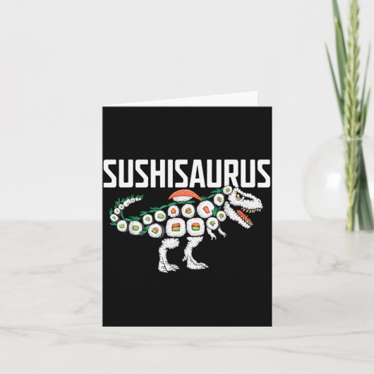 Sushi Dinosaur T-rex Japanese Food Funny Sushi Rol Karte (Vorderseite)
