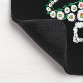 Sushi Dinosaur T-rex Japanese Food Funny Sushi Rol Mousepad (Ecke)