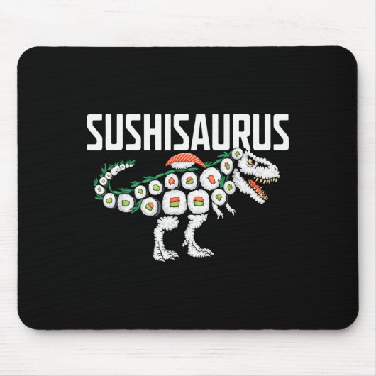 Sushi Dinosaur T-rex Japanese Food Funny Sushi Rol Mousepad (Vorne)