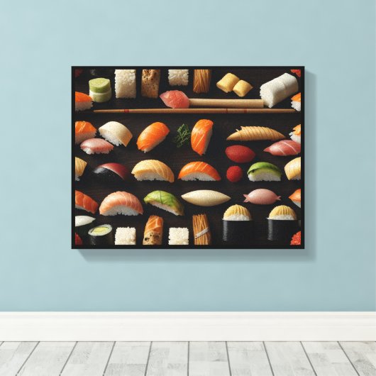 "Sushi Dreams" Canvas Print Leinwanddruck (Insitu (Holzboden))