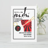 Sushi-Einladung Einladung (Stehend Vorderseite)
