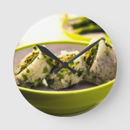 Sushi essen japanisches Asia Food Rice Leckeres Mi Runde Wanduhr