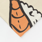 Sushi-Essen, nahtloses Muster-Design. Fleecedecke (Ecke)