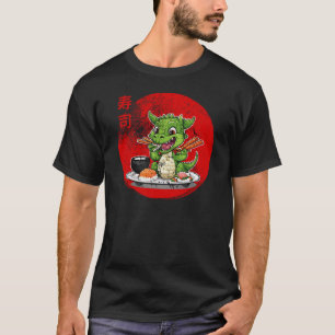 Sushi essender Drache T-Shirt