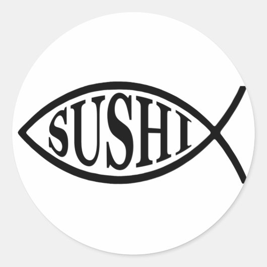 Sushi Fish Runder Aufkleber (Vorderseite)