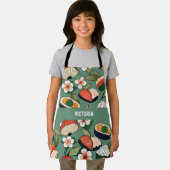 Sushi Floral Custom Muster Schürze (Insitu)
