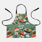 Sushi Floral Custom Muster Schürze (Vorderseite)