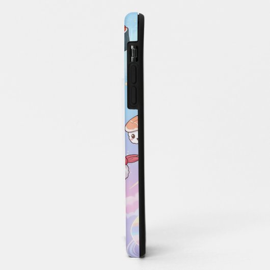 Sushi Flying in Pastel Galaxy Sky Case-Mate iPhone Hülle (Hinten/Links)