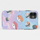Sushi Flying in Pastel Galaxy Sky Case-Mate iPhone Hülle (Rückseite (Horizontal))