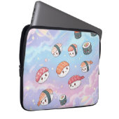 Sushi Flying in Pastel Galaxy Sky Laptopschutzhülle (Vorne Rechts)