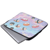 Sushi Flying in Pastel Galaxy Sky Laptopschutzhülle (Vorne Knopf)