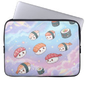 Sushi Flying in Pastel Galaxy Sky Laptopschutzhülle (Vorderseite)