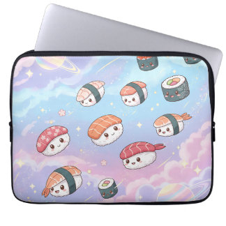 Sushi Flying in Pastel Galaxy Sky Laptopschutzhülle