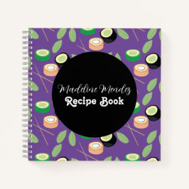 Sushi Food Koch Cook Rezept Notebook Notizblock