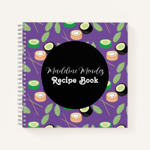 Sushi Food Koch Cook Rezept Notebook Notizblock