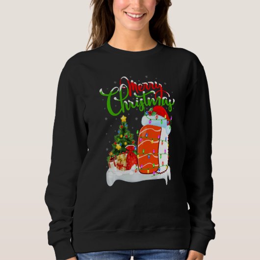 Sushi Food Xmas Decorations Santa Sushi Christmas Sweatshirt (Vorderseite)