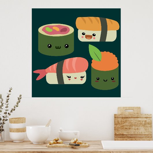 Sushi Friends Poster (Küche)