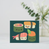 Sushi Friends Postkarte (Stehend Vorderseite)