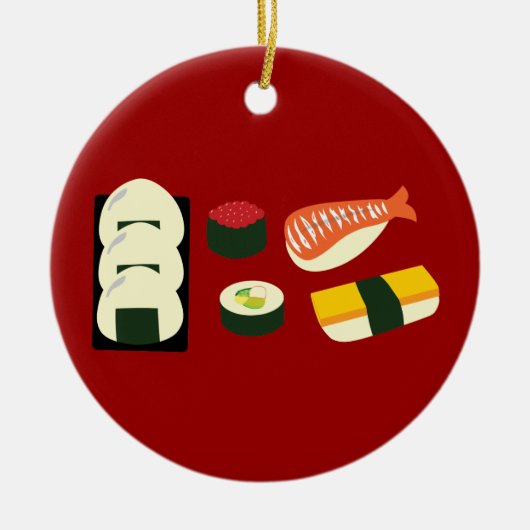 Sushi Fun Keramik Ornament (Vorne)