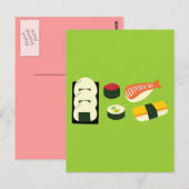 Sushi Fun Postkarte (Vorne/Hinten)