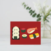 Sushi Fun Postkarte (Stehend Vorderseite)